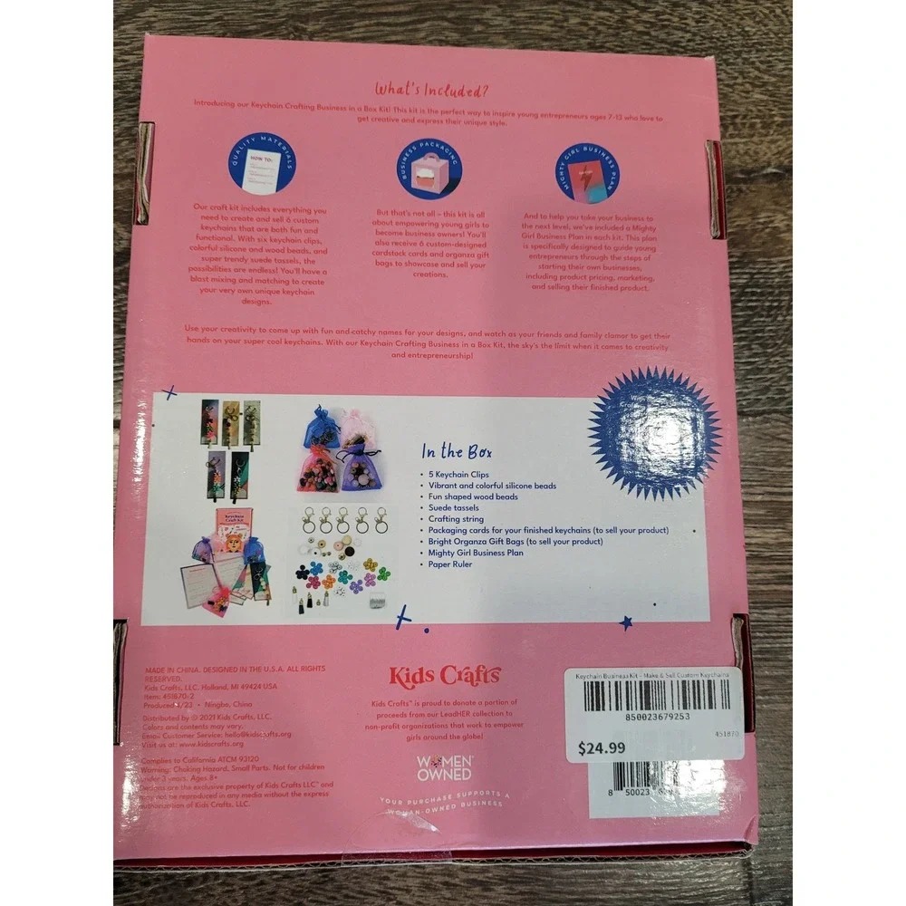 Kids Crafts Keychain Crafting Business Entrepreneur Starter Kit For Girls #5‎